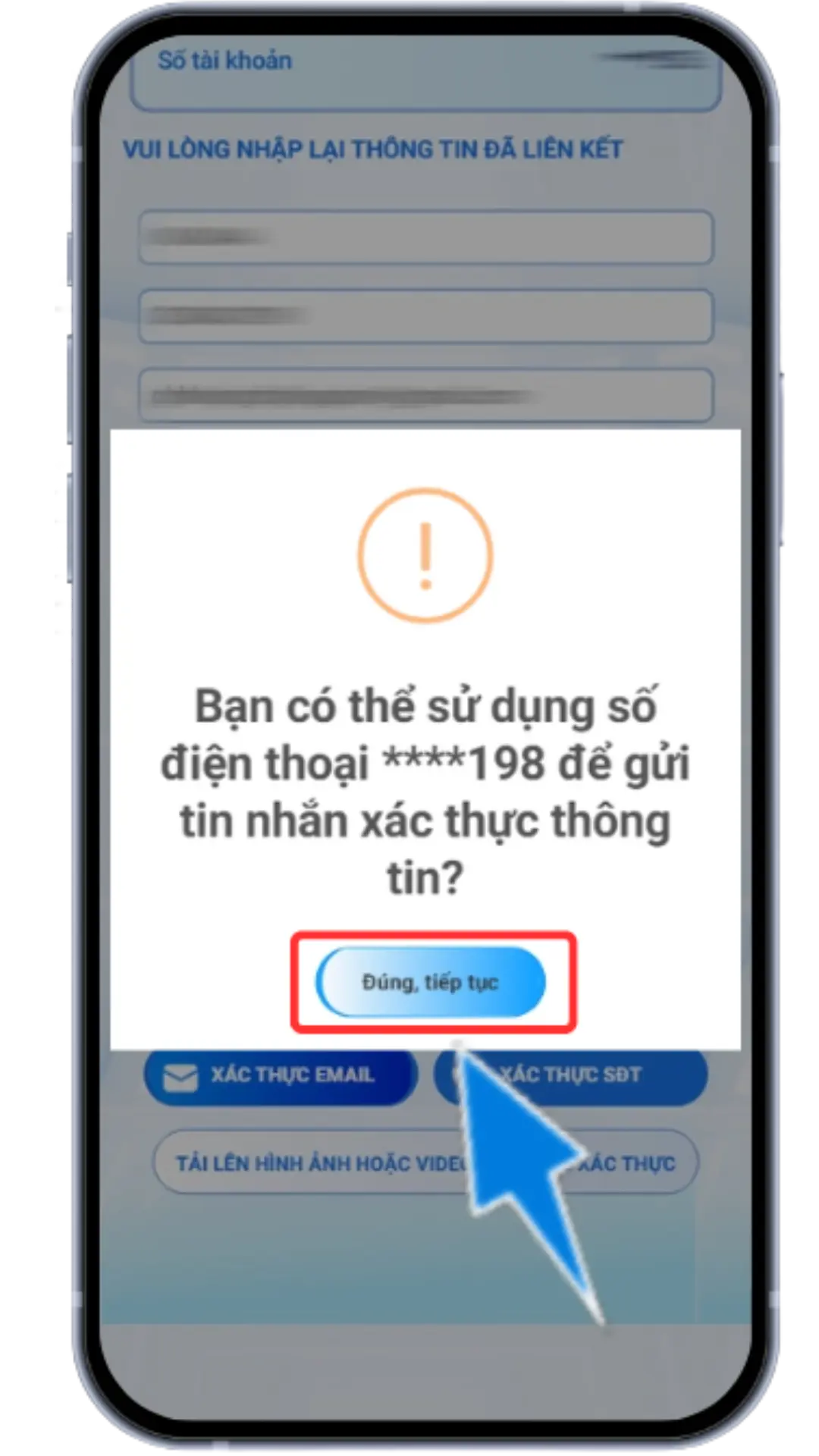 Bước 4 : Chọn Đúng , tiếp tục